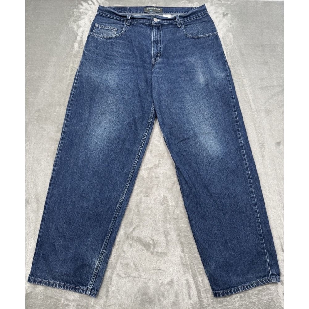Vintage Levis Silvertab Jeans Mens 34x32 Baggy Wide Leg Denim Skater 90s Y2K